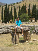 2004.07.29 Sitting on ancient Greek ruins.