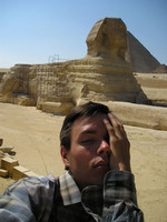 2006.07.27 Tired from the Egyptian sun, with the Sphinx in the backround.