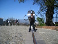 2014.04.13 London. The famous Prime Meridian in Greenwich, with my standing in the different hemispheres of the Earth.
