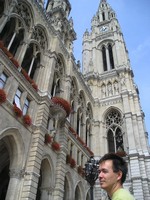 2016.09.16 You feel yourself so small near the majestic gothic building of the the Vienna City Hall (Wiener Rathaus)…