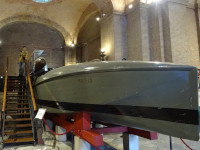 2019.10.03 Either a torpedo boat, or a submarine of the times either of the 1st World War, or of the 2nd one but definitely in the museum of the Italian army at the Vittoriano.