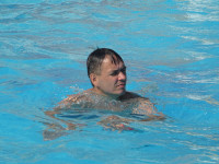 2020.08.24 It is pleasant to be in a cool pool during the peak heat when you can not be at the sea!
