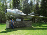 2021.05.16 At a MiG-15UTI fighter jet – the same model on which Gagarin and Seregin crashed – not far from the site of their plane crash.