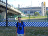 2021.07.11 Against the background of the fence 🤦 surrounding the “Saint Petersburg” stadium and the Carillon on Krestovsky Island.