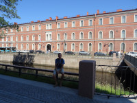 2021.07.12 In (more precisely, on, since it is an island) New Holland but against the background (via the Kryukov Canal) of the Emperor Peter the Great Central Naval Museum.