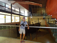 2021.07.27 With the same ancient Greek sailing galley from the Ayia Napa's “Thalassa” museum but from the stern.