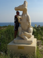 2021.07.29 I have leaned on the creation of the Iranian sculptor Esmaeil Rezayi under the name “Neo Pegasus” in the Ayia Napa Sculpture and Cactus Park.