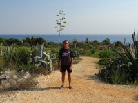 2021.07.29 I am secondary here, the landscape is more important, which finally and clearly shows that I am in the (Ayia Napa Sculpture and) Cactus Park.