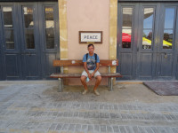 2021.08.02 Then, sitting on this bench of Cyprus and its capital Nicosia (Λευκωσία), divided by the Greeks and Turks 😢, I could not imagine that soon the word “peace” in my native Russia would become “extremist”. 😮
