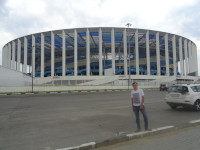2021.08.11 At the Nizhny Novgorod Stadium from the side of the Volga embankment (that is why this 2018 FIFA World Cup stadium has such a favorable location).