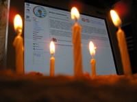 The website, even being lifeless, was pleased to have a birthday cake with 5 candles! 😊
