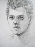 Friend's Portrait 
(paper, pencil)