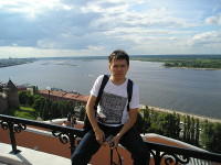 2014-06-13. Вид на слияние Оки и Волги в Нижнем Новгороде.