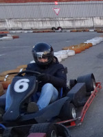 2019-11-23. Серьёзный такой перед стартом заезда на картах на полигоне “Lux Kart”.