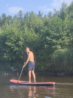 2021-07-16. Мой первый неуверенный заплыв на сапе (SUP) стоя.