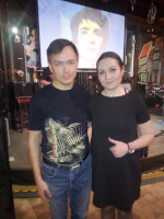 2022-04-03. With rockababe 😊 Alla Ryadinskaya, the soloist of the “MegaSphere” group, after a tribute concert to Zemfira in the Vladimir restaurant “Max Bräu”.