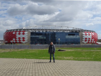 2022-04-30. At the “flying saucer” stadium, the home stadium of the red-and-white ”Spartak” under the name of (its general sponsor) “LUKoil Arena” ex. “Otkrytie Arena”.