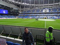 2022-04-30. Inside the Central Stadium of “Dynamo” named after Lev Yashin (the home stadium of the football team of the same name, which is a part of the “VTB Arena” multifunctional sports complex in Moscow), before the start of the “Dynamo” – “Ural” match.
