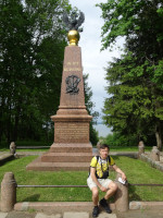2022-06-05. With a monument to Peter the Great on the territory of the estate-museum “The Little Boat of Peter I” in Pereslavl-Zalessky (Yaroslavl region, Russia).