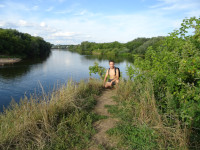 2022-08-13. At the confluence of the Nerl (left) and Klyazma (right) rivers, more precisely, the confluence of the 1st river (after bathing in it) into the 2nd one.