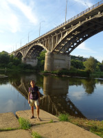 2022-08-14. Under the old but still main town bridge of Vladimir over the Klyazma River (between the main part of the town and the Off-Town Park).