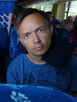 2022-08-21. A little tired in a long bus trip from Hurghada to Luxor (Egypt).
