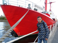 2022-10-09. At the “Irbensky” floating lighthouse, one of the last inhabited floating lighthouses built in the world (1962 – 2009), now a museum ship at the exposition of the Museum of the World Ocean at Peter the Great Embankment in Kaliningrad (Königsberg), Russia.