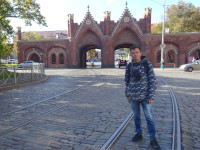 2022-10-10. At the Brandenburg Gate (Brandenburger Tor) of Kaliningrad (Königsberg), Russia, that is one of the 8 preserved city gates (1/8).