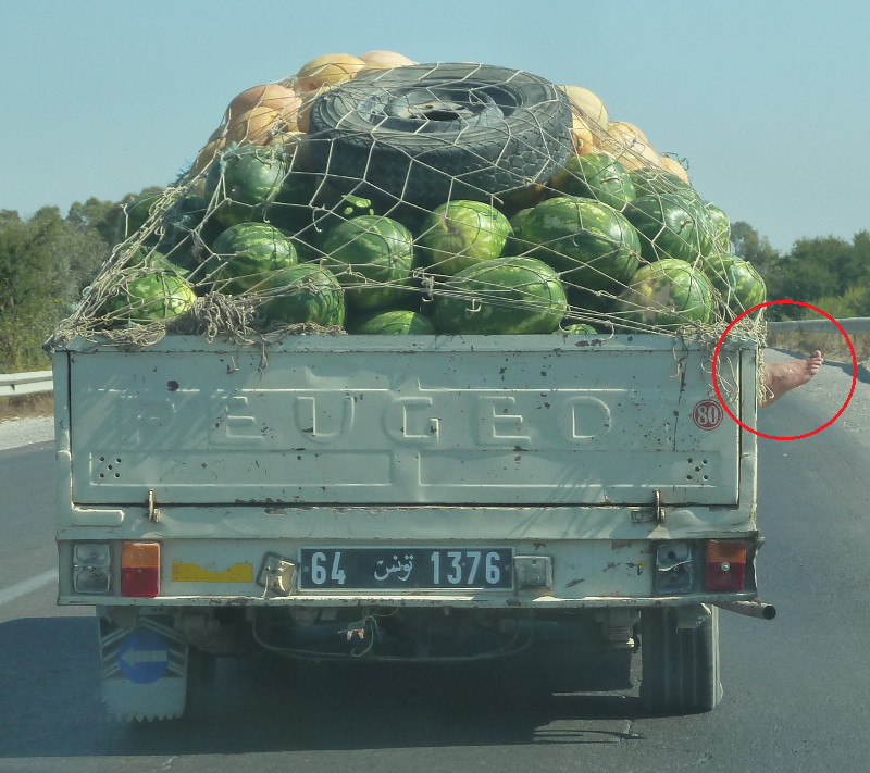 Water-Melons, Wheel and Foot (Bouficha, Sousse, Tunisia) Water-Melons, Wheel and Foot (Bouficha, Sousse, Tunisia)