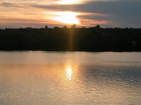 Sodyshka reservoir in sunset 
© 2003 Andrey Richka