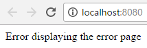 Error Displaying the Error Page