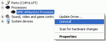 Uninstall Processor