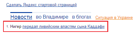 Нигер передал сына Каддафи
