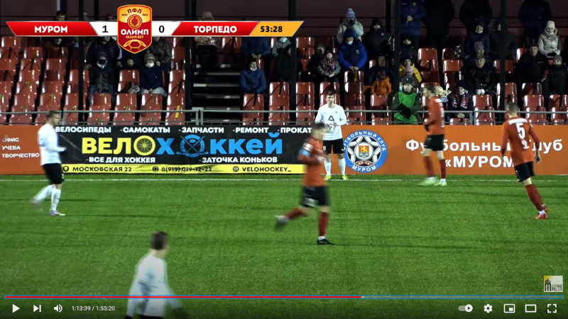 Велохоккей на футбольном стадионе (Владимирская обл., г. Муром)