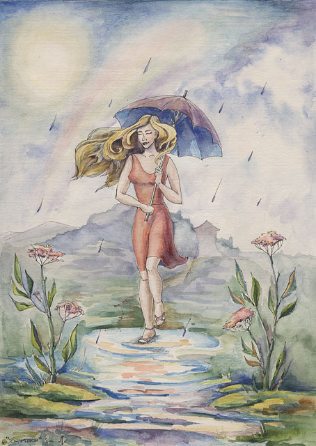 Brollies 
(water-color, 2006)