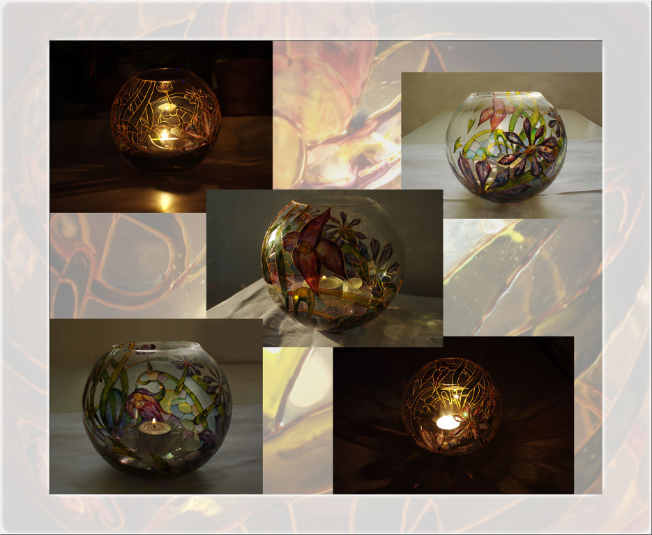 Candlestick 
(pseudo stained-glass window, 2009)