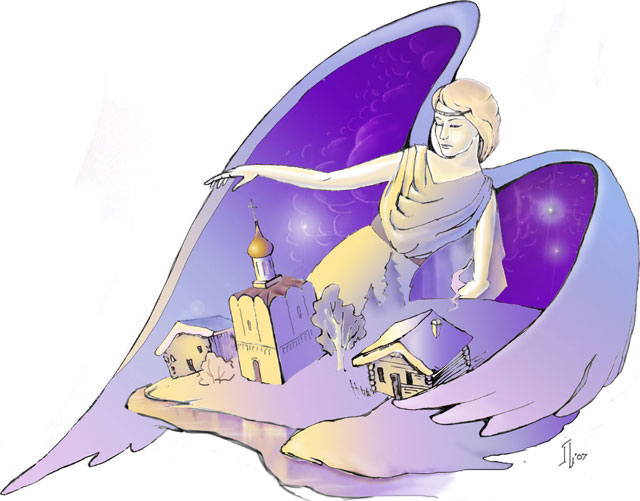 Christmas Angel 
(PC coloring, 2007)