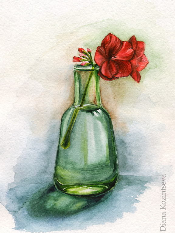 Geranium 
(water-color, 2019)