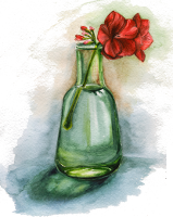 Geranium 
(water-color, 2019)
