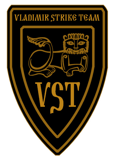 Chevron of the Vladimir Strikeball Team 
(vector drawing, 2009)