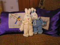 Knitted Hares