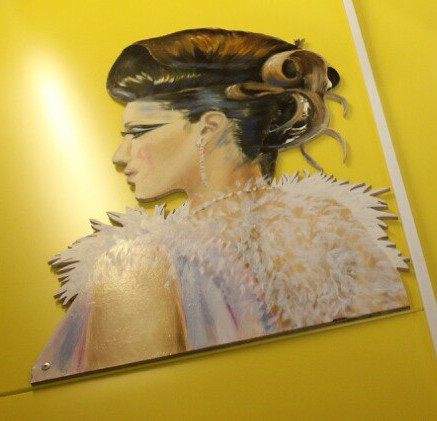 “Tatiana” Hairdresser's Advertisement Portrait 
(plywood of 60 x 80 cm, oil painting; years of 2008-09)