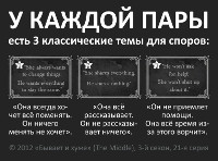 У каждой пары есть 3 классические темы для споров…