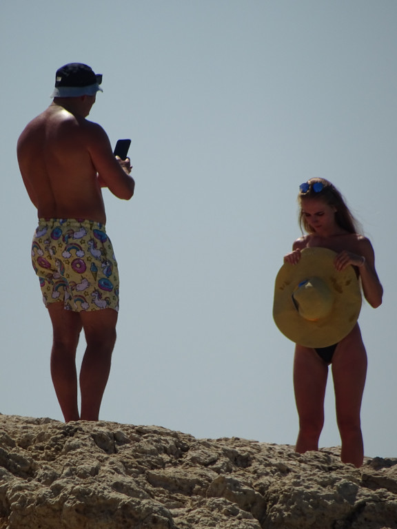 She Looked Down But Should Look into the Lens