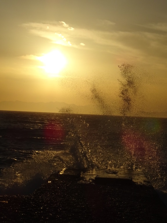 Sunset Breaking Wave