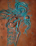Bas-Relief a la Old Copper 
(carton, plasticine, acryle)