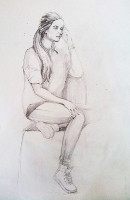 Figure's Sketch 
(paper, pencil)