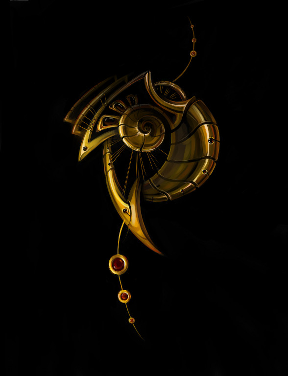 Gilded Abstract Jewel