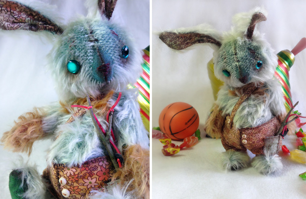 Kutuzin the Hooligan Hare 
(toy by the “teddy” technology, 18 cm)