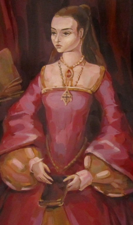 Self-Portrait in the Image of Elizabeth I 
(paper, tempera, acrylic)